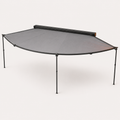 Free-standing 270° vehicle awning, black case with grey canopy — MobyGrid