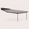 Left-hand 270° vehicle awning, black case with grey canopy — MobyGrid