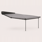 Left-hand 270° vehicle awning, black case with grey canopy — MobyGrid