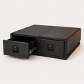 Vehicle rear drawer storage system, double aluminium drawers, black powder-coat — MobyGrid