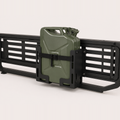 Jerry can holder set, black steel brackets with green jerry can — MobyGrid