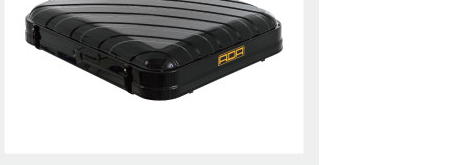 Hardshell rooftop tent folded — compact black ABS shell